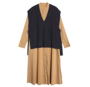 IMG-20250411-WA0339 寛松分層冷織襯衫式連身裙套裝