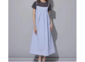 復古減齡吊帶連身裙