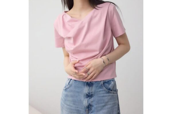 純色蕩領上衣