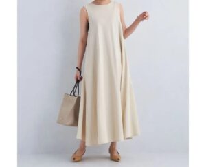 淨色無袖連身裙