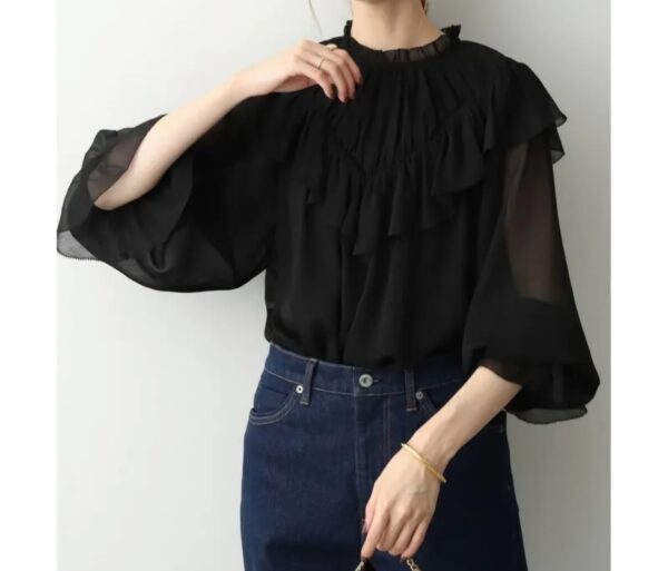 宮廷風雪紡上衣