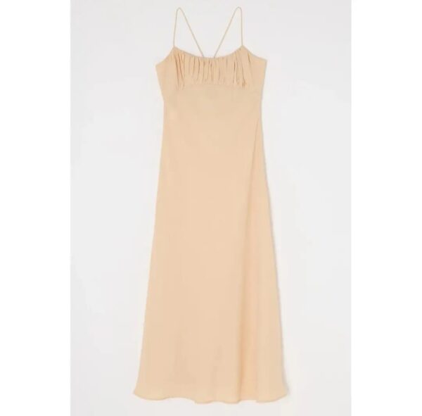 素色吊帶連身裙