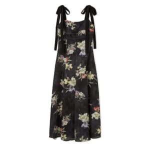 吊帶花卉連身裙