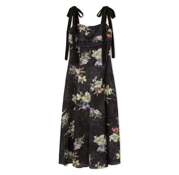 吊帶花卉連身裙