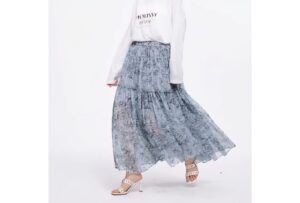 碎花大裙擺半身裙