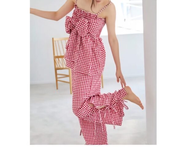 寛松長褲 + 吊帶上衣  家居服套裝