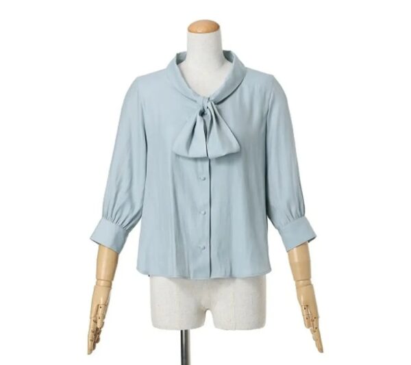 7分袖蝴蝶結襯衫