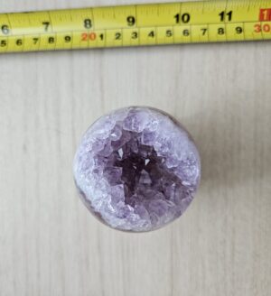 天然粉瑪瑙紫水晶晶洞(含座)