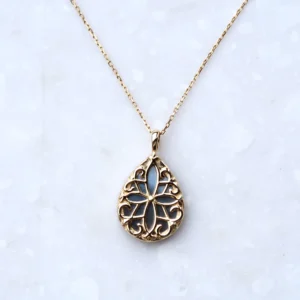 109P0567-BMOP_01 【Made in Japan】K10YG系列黒蝶貝雙面項鍊