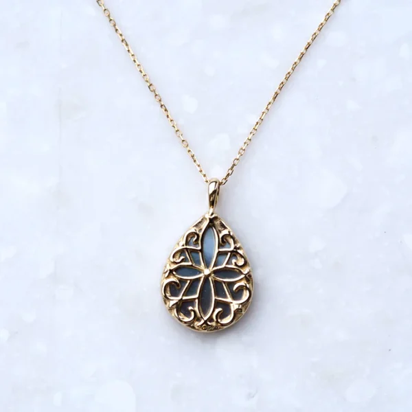 109P0567-BMOP_01 【Made in Japan】K10YG系列黒蝶貝雙面項鍊