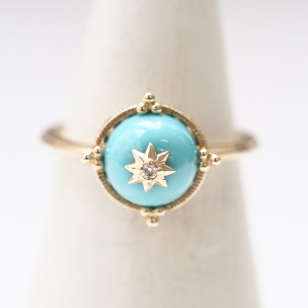 【Made in Japan】K10系列 綠松石星星戒指