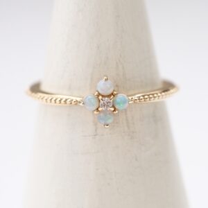 OLYMPUS DIGITAL CAMERA 【Made in Japan】K10系列蛋白石鑽石戒指