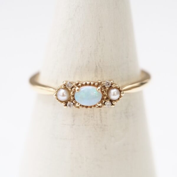 OLYMPUS DIGITAL CAMERA 【Made in Japan】K10系列蛋白石珍珠戒指