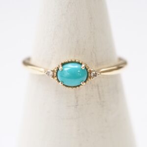 【Made in Japan】K10系列 綠松石鑽石戒指