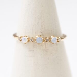 【Made in Japan】K10系列 蛋白石鑽石戒指