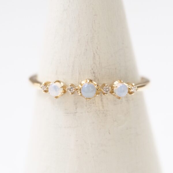 【Made in Japan】K10系列 蛋白石鑽石戒指