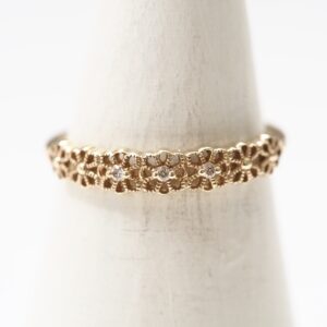 【Made in Japan】K10系列 鑽石 古董蕾絲 戒指