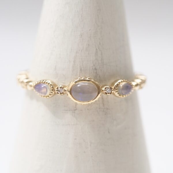 【Made in Japan】K10系列 蛋白石鑽石戒指