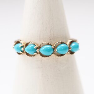 【Made in Japan】K10系列 綠松石扇形戒指