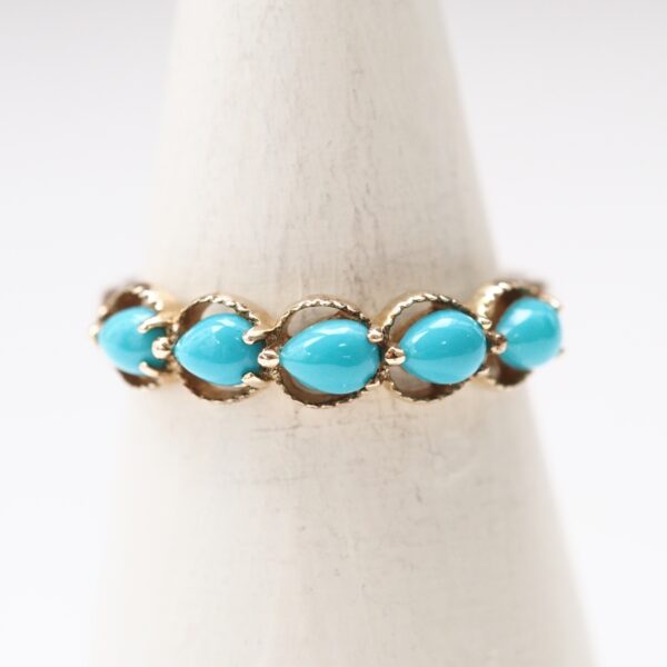 【Made in Japan】K10系列 綠松石扇形戒指