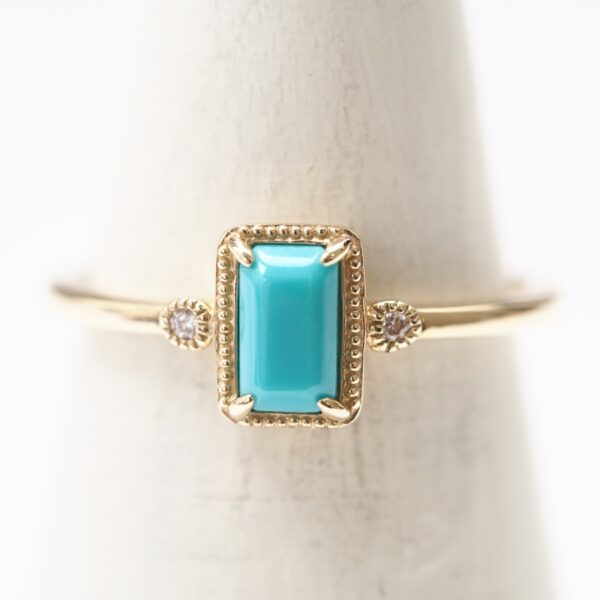 OLYMPUS DIGITAL CAMERA 【Made in Japan】K10系列 袓母綠形綠松石戒指