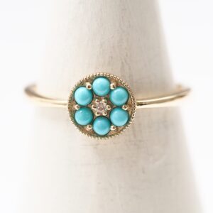 【Made in Japan】K10系列 綠松石鑽石戒指