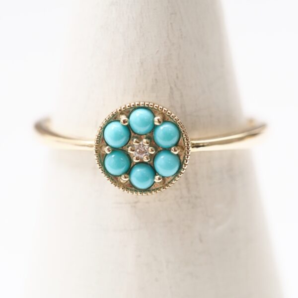 【Made in Japan】K10系列 綠松石鑽石戒指