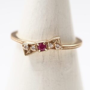 【Made in Japan】K10系列 紅寶石扇形戒指