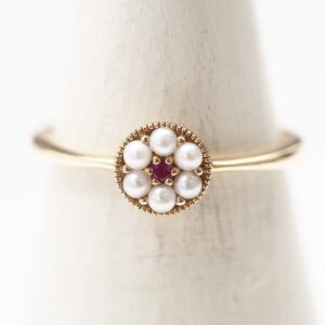 OLYMPUS DIGITAL CAMERA 【Made in Japan】K10系列 紅寶石 海水珍珠戒指