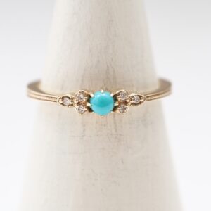 【Made in Japan】K10系列 綠松石鑽石戒指