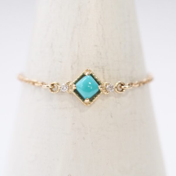 OLYMPUS DIGITAL CAMERA 【Made in Japan】K10系列 綠松石鑽石 鏈戒指