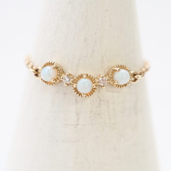 OLYMPUS DIGITAL CAMERA 【Made in Japan】K10系列 蛋白石鑽石鏈戒指