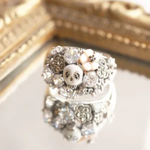 【Made in Japan】FATRAS 系列 SV 花朵骷髏戒指