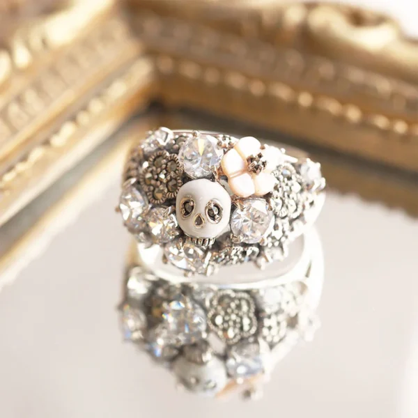 11_19e93498-a179-429c-8737-03a9e75994c7 (1) 【Made in Japan】FATRAS 系列 SV 花朵骷髏戒指