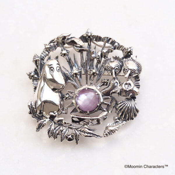 【Made in Japan】Moomin 系列SV [姆明與紅寶石] 吊墜胸針