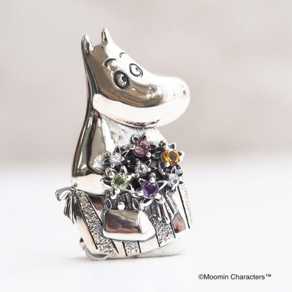 406C0011_01 【Made in Japan】Moomin 系列SV 【姆明媽媽花束】吊飾胸針