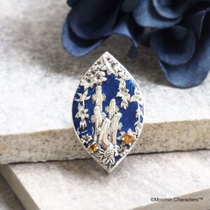 【Made in Japan】Moomin 系列SV [Hattily Baptist & Hidden Little My] 吊墜胸針兩用