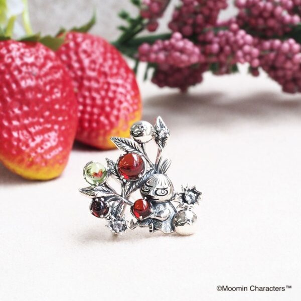 【Made in Japan】Moomin 系列SV [Little My Loves Cowberry] 吊墜胸針兩用