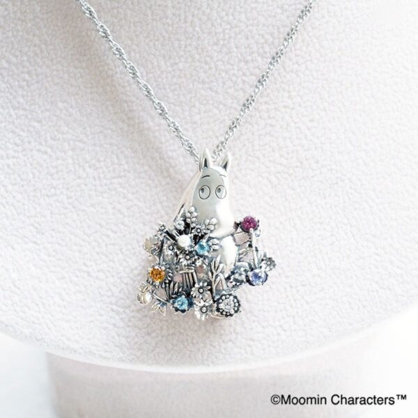 【Made in Japan】Moomin 系列SV [姆明總是摘花] 吊墜胸針兩用