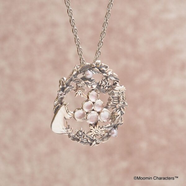 406C0018-TY_03 【Made in Japan】Moomin 系列SV 【姆明與雪球燈】吊飾胸針兩用