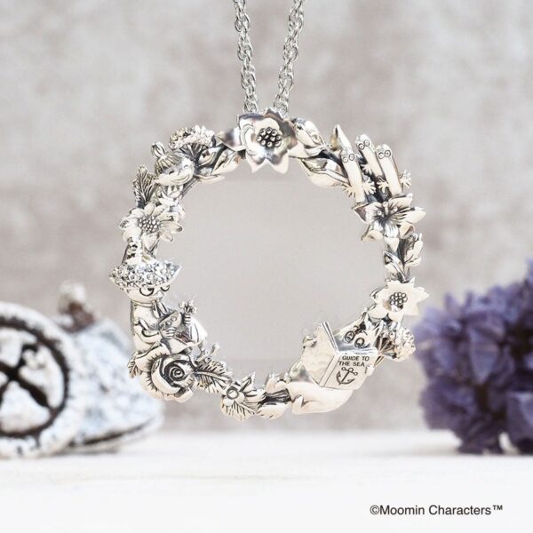 【Made in Japan】Moomin 系列SV [姆明谷的朋友們] 花環放大鏡吊墜