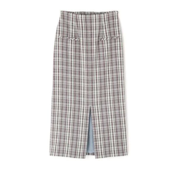 高腰直筒開叉半身裙