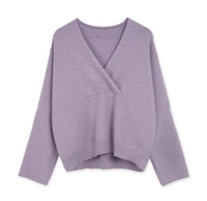 IMG-20251003-WA0082 V領寬鬆蝙蝠袖針織上衣