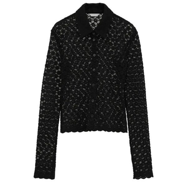 復古花花蕾絲衫