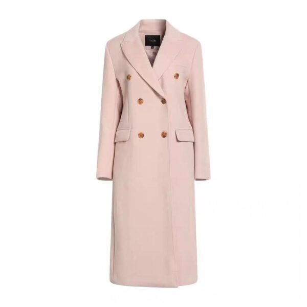 雙排扣直筒毛尼外套