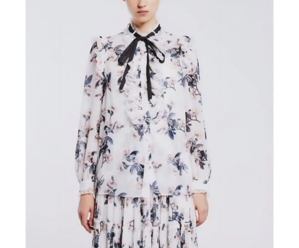 雪紡荷葉邊襯衫