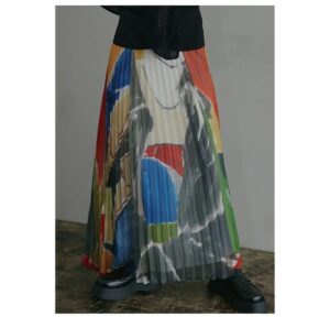 秋冬高腰印花半身裙