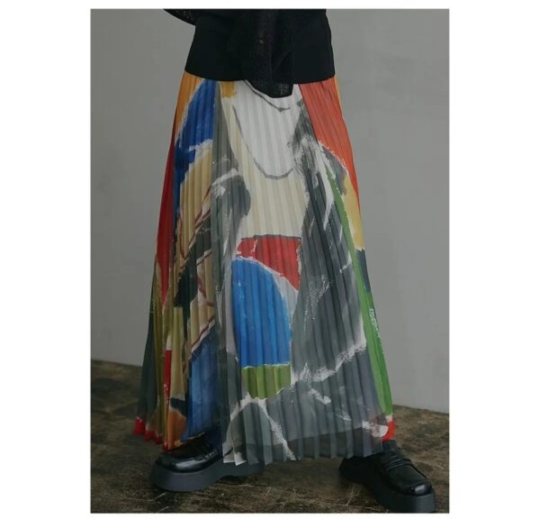 秋冬高腰印花半身裙