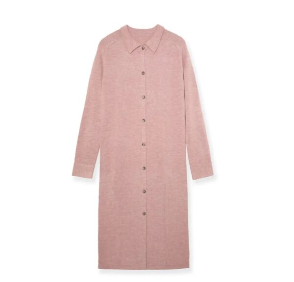 羊毛混紡襯衫式連身裙