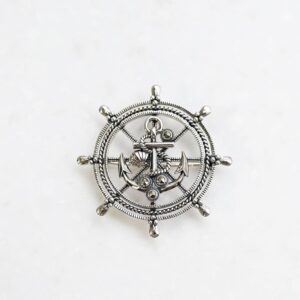 【Made in Japan】舵輪 吊墜胸針